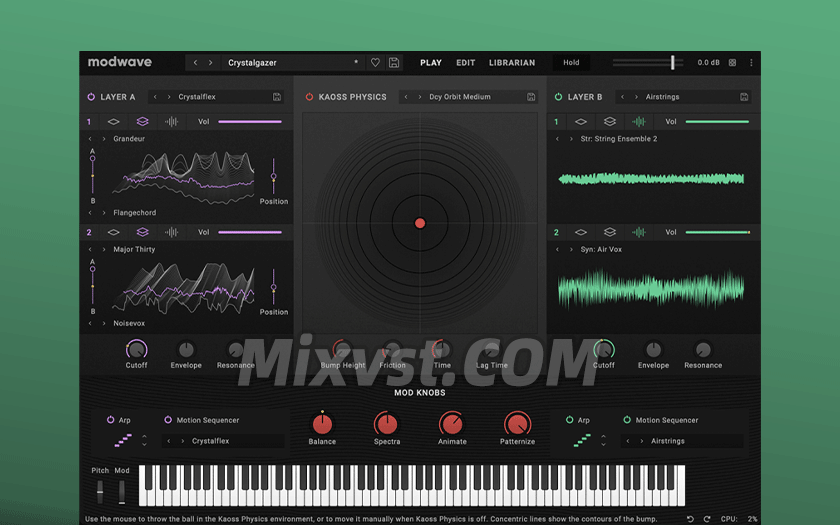 波表合成器Korg又将自家的硬件变成了一个插件KORG – Modwave Native v1.2.8 WIN